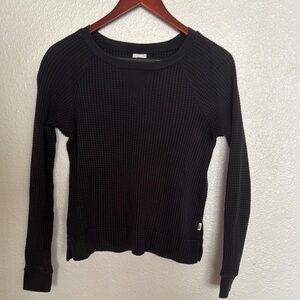 The North Face Black Fitted Ribbed Long Sleeve Hoodie